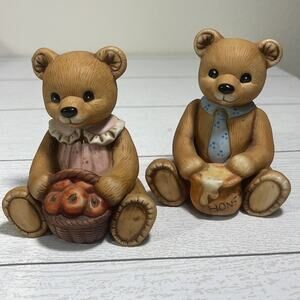 Vintage Homco Boy and Girl Bears